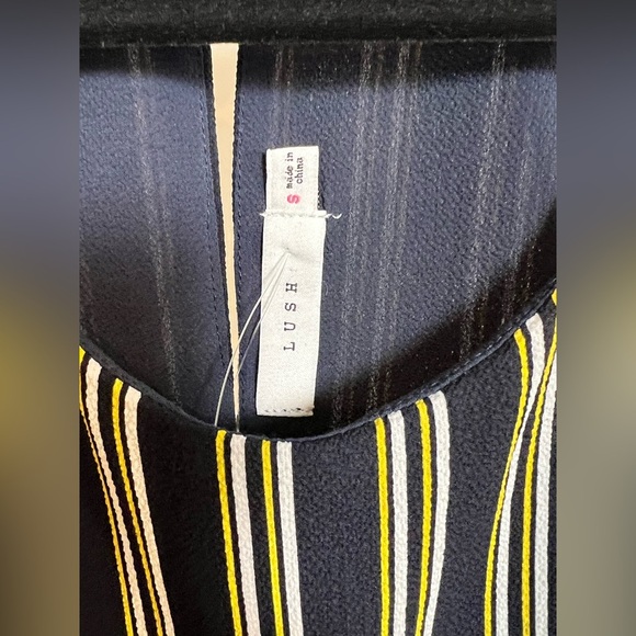 Lush Striped Layered Halter Dress (Small) - Picture 3 of 3